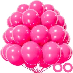 110pcs Latex Party Balloons Helium Bright Color(B18-hot Pink)