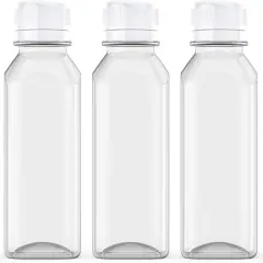 3 Pcs 8 Oz Plastic Juice Bottles