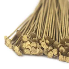The Bead Chest Brass 21 Gauge 1.5 Inch Head Pins (Approx 100 pieces)