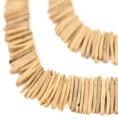 The Bead Chest Cream Natural Coconut Stick Beads (4x26mm)