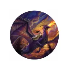 Dragon on Desperate Journey Ceramic Car Coaster Set 2.56" (2 Pack)