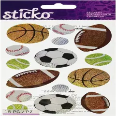 Sticko Popular Sports Balls Stickers