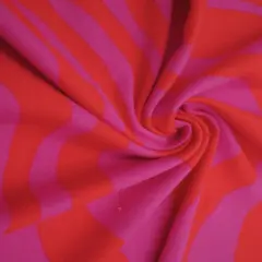 Zebra Animal Brushed DTY Knit Fabric Soft Stretch Fabric 58/60" Wide RED/FUCHSIA