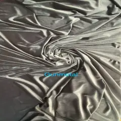 1 Yard Graphite Gunmetal Stretch Velvet Textile for Fashion, Costumes, Home D&eacute;cor, and Crafts 58/60 Inch Wide