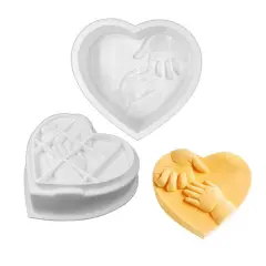 Heart and Hands Breakable Silicone Mold