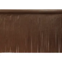 5 Yards of 6" Matte Finish Vegan Leather Fringe Trim | 5 yard cut Brown