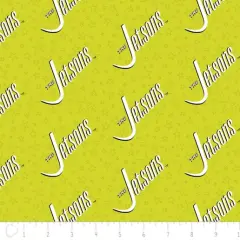 The Jetsons Collection - Jetsons Logo Bright Green Licensed Cotton Fabric by the Yard