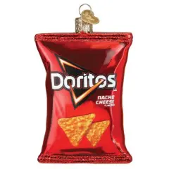Old World Christmas 3.0 Inch Nacho Cheese Doritos Chip Bag Christmas Tree Ornament , Ornament Snack Food Taco Red