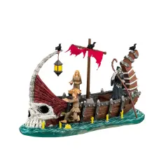 Lemax Spooky Town Halloween Village Accessory Ferry On River Styx Boat