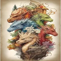 Dragon Diamond Painting Kits- Dragon Diamond Painting Kits for Adults, 5D Colourful Dragon Diamond Art Kits for Beginners DIY Full Drill Dragon Diamond Art for Home Wall Decor 12x16inch