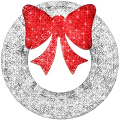 Best Choice Products 60in Pre-Lit Outdoor Christmas Wreath, LED Metal Holiday D&eacute;cor w/ 206 Lights, Bow Silver/Red