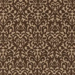 Teak - Brown Damask Upholstery Fabric 54 Inches"