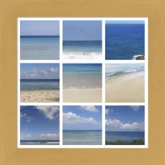 Beach Collage by Erin Clark 13" x 13" Framed Wall Art