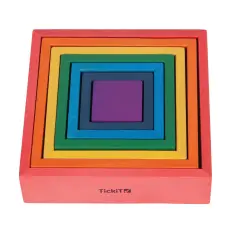 Wooden Rainbow Architect Squares - Set of 7