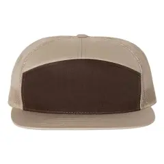 Richardson&reg; Seven Panel Trucker Cap Brown/ Khaki