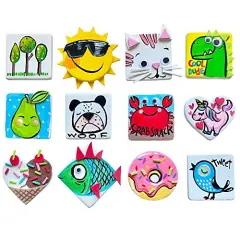 DIY Mini Tile Fridge Magnet Arts and Crafts Kit Gifts for Kids Girls Boys Ages 8 9 10 11 12 13 Teen Years and Up