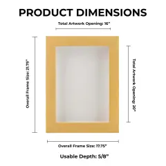 Classic Natural Wood Shadow Box Frame with Acrylic Front - White Suede Backing, 30 Sizes