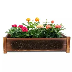 Raised Garden Bed Wood Planter Box Outdoor Planting Bed fr Vegetable Flower Herb