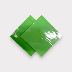 Olive Green/Blue Prisma COE 96 Fusible Glass Sheets / Mosaic Squares - 2 Pack