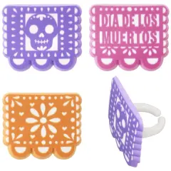 Papel Picado Banner Cupcake Rings 12ct