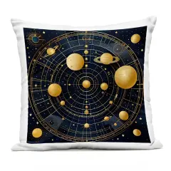 Stupell Industries Astral Planets in Solar System Outdoor Printed Pillow design by Tabz Jones, 18 x 7 x 18