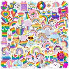 Stickers for Kids,100 PCS Stickers Pack,Rainbow Sticker,Cute Colorful Waterproof Vinyl Art Sticker.Stickers for Water Bottles,Skateboards and Notebooks,Sticker for Teens Girls Kids