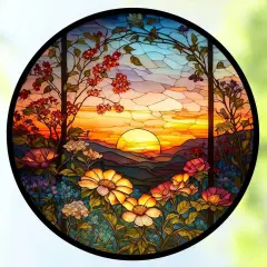 Diamond Painting Kits for Adults, 5D DIY Diamond Art Kits for Beginners Round Full Drill Diamond Painting for Home Wall Decoration Gift 12&times;12inch, Stained Glass Sunflower