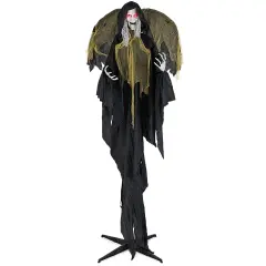 8.2 ft Halloween Standing Witch with Lighted Eyes and Automatic Wing Movement