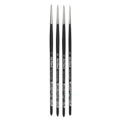 Da Vinci Maestro Kolinsky Brushes - Detail Set of 4, 1505 Miniaturist, Short Handle