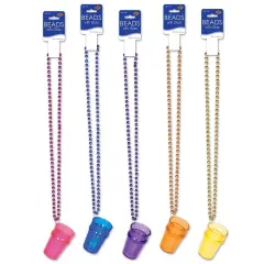12 Pack Bulk Bead Necklace with Glass