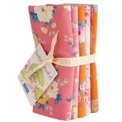 Tilda Sunday Brunch Fat Quarter Bundle - Pink/Ginger - 5 - 20" x 22" Fat Quarters - 100% Cotton