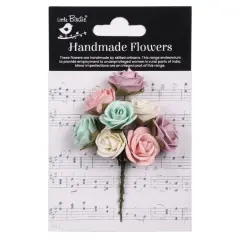 Little Birdie Charlie Paper Flowers 8/Pkg-Fairy Garden
