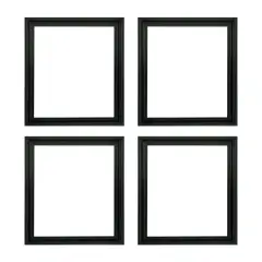 Creative Mark Illusions Floater Frame For 3/4" Deep Canvases - 20X20" Black - Set of 4, Ideal for Galleries & Home Decor - Wood Float Frame for Canvas Paintings- Complete Hanging Hardware