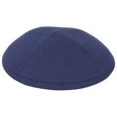 Kippah Navy Blue Deluxe Linen