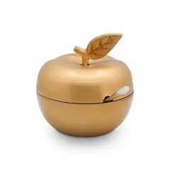 Enamel Apple Shaped Honey Dish Gold