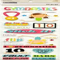 Recollections Gymnastics Dimensional Chipboard Stickers