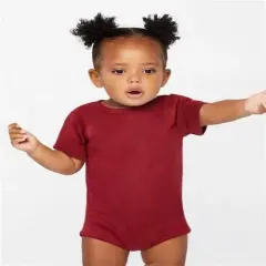 Rabbit Skins&reg; Soft Infant Fine Jersey Bodysuit - 4424 Cardinal Blackout