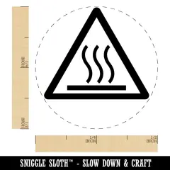 Hot Surface Warning Danger Sign Self-Inking Rubber Stamp Crafting Planners Orange