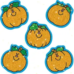 75 Pumpkin Glitter Stickers