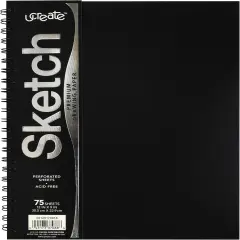 Poly Cover Sketch Book, 9" x 12", Black