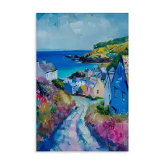 Stupell Industries Seaside Town Overlook Canvas Design by LSR Design Studio