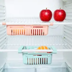 Fridge Drawer Organizer Set of 2 Kitchen Refrigerator Fridge Storage Box