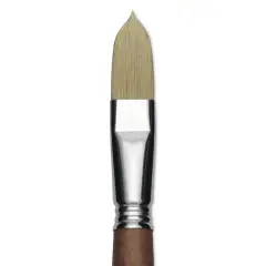 Escoda Futura Synthetic Bristle Brush - Series 5418, Long Filbert, Size 18, Long Handle