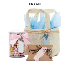 Pink Pre Strung Wooden Tags 1" x 2.5"