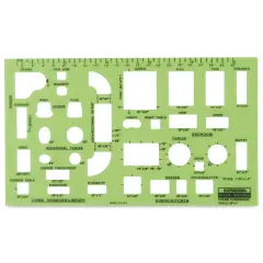 Chartpak Rapidesign Architectural Template - House Furnishings, 1/8"