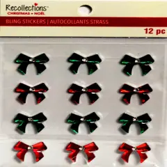 Recollections Christmas Bows Bling Stickers