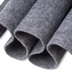FabricLA Craft Felt Fabric - 18" X 18" Inch Wide & 1.6mm Thick Felt Fabric - Charcoal 456 - Use This Soft Felt for Crafts - Felt Material Pack