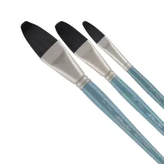 Creative Mark Mimik Professional Watercolor Brushes - Filbert Set of 3- Synthetic Squirrel Hair - Natural Bristle Artist Brushes for Watercolors, Gouache & Acrylics - Imitates Natural Squirrel and Sable Hair