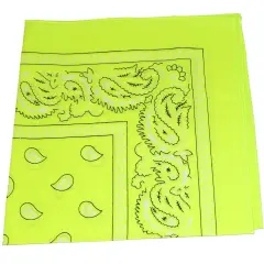 Unibasic Cotton Paisley Bandanas in Neon Colors - 20 Pack - Bulk Headwear
