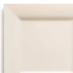 Ivory Square Plastic Dinner Plates - 9.5" (120 Plates)
